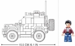 Конструктор Sluban Коли Джип Танк 302 ел. с 1 фигурка 30x19x7 см