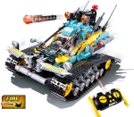 Конструктор Sluban Коли – Всъдеход „Скорпион“ с Радио Контрол и Стрелба, 530 Елемента, 1 Фигурка, 38×24×7 см