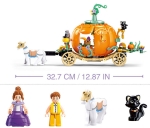Конструктор Sluban Мечти Карета Тиква на Пепеляшка Cinderella с кончета 320 ел. с 4 фигурки 38x29x7 см