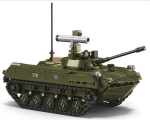 Конструктор Sluban Армия Бронетранспортьор 2в1 BMD 2S точен модел 530 ел. с 3 фигурки 43x29x7 см