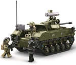 Конструктор Sluban Армия Бронетранспортьор 2в1 BMD 2S точен модел 530 ел. с 3 фигурки 43x29x7 см