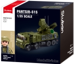 Конструктор Sluban Армия Самоходна ракетна установка PANTSIR-S1S ADS точен модел 669 ел. с 3 фигурки 30x29x15 см