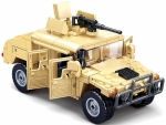 Конструктор Sluban Армия – Джип Hummer H2, Точен Модел, 265 Елемента, 2 Фигурки, 30×19×7 см