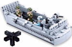 Конструктор Sluban Армия – Десантен Кораб Втора Световна Война, 3 Фигурки, 182 Елемента, 29×24×6 см