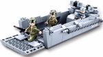 Конструктор Sluban Армия – Десантен Кораб Втора Световна Война, 3 Фигурки, 182 Елемента, 29×24×6 см