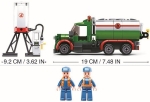 Конструктор Sluban Сити – Бензиновоз с Пълначна Станция, 267 Елемента, 2 Фигурки, 38×24×7 см