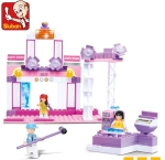 Конструктор Sluban Мечти – Рок Сцена, 176 Елемента, 4 Фигурки, 33×24×6 см