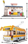 Конструктор Sluban Сити – Тролейбус, 465 Елемента, 5 Фигурки, 48×29×7 см