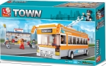 Конструктор Sluban Сити – Тролейбус, 465 Елемента, 5 Фигурки, 48×29×7 см
