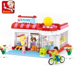 Конструктор Sluban Мечти – Супермаркет, 289 Елемента, 3 Фигурки, 38×29×7 см