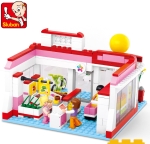 Конструктор Sluban Мечти – Супермаркет, 289 Елемента, 3 Фигурки, 38×29×7 см