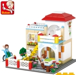 Конструктор Sluban Мечти – Сладка Къща, 380 Елемента, 4 Фигурки, 38×29×7 см