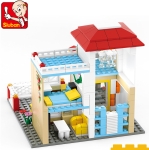 Конструктор Sluban Мечти – Сладка Къща, 380 Елемента, 4 Фигурки, 38×29×7 см