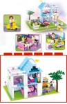 Конструктор Sluban Мечти – Вила с Градина, 539 Елемента, 5 Фигурки, 43×38×8 см