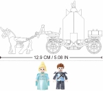 Конструктор Sluban Мечти – Приказна Каляска с Еднорог, Принц и Принцеса, 191 Елемента, 2 Фигурки, 29×24×6 см