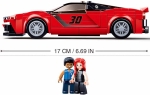 Конструктор Sluban Коли – Състезателна Кола „Италия“, 262 Елемента, 2 Фигурки, 30×19×7 см
