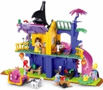 Конструктор Sluban Мечти – Къща „Магическо Дърво“, 435 Елемента, 8 Фигурки, 43×33×7 см