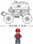 Конструктор Sluban Коли Джип Всъдеход 261 ел. с 1 фигурка и задвижване при издърпване назад 38x29x7 см
