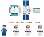 Конструктор Sluban Космос Космическа орбитална станция основен модул 502 ел. с 4 фигурки 48x33x7 см
