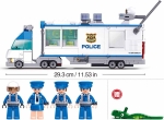 Конструктор Sluban Полиция Камион команден щаб с джип с движение при издърпване 510 ел. с 4 фигурки и стрелба 43x33x7 см