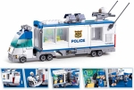 Конструктор Sluban Полиция Камион команден щаб с джип с движение при издърпване 510 ел. с 4 фигурки и стрелба 43x33x7 см