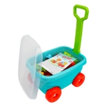 Конструктор 50 елемента в Количка с Дълга Дръжка 33 см и Капак за Дърпане Голяма 38х28х22 см