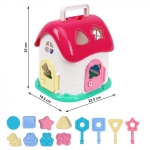 Къща за Сортиране с Ключове Пастелни Цветове 23х23х20 см