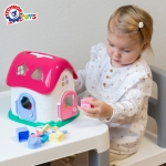 Къща за Сортиране с Ключове Пастелни Цветове 23х23х20 см