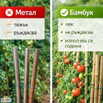 Колчета за домати от бамбук 180см / 210см кол, бамбукови пръчки 1,80м или 2,10м Iguana.bg