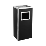 Външен Пепелник с Кош за Боклук от Неръждаема Стомана Правоъгълен 25×31 см