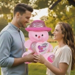 Очарователно Плюшено Мече  Iguana.bg Party Bear, Розов Цвят 50 см 