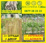 Колчета за домати от бамбук 180см / 210см кол, бамбукови пръчки 1,80м или 2,10м Iguana.bg