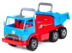ГОЛЯМ камион за прохождане със подвижен кош за товарене KAMAZ, 3 цвята, 79х29х38см, КАМАЗ, ORION, Украйна
